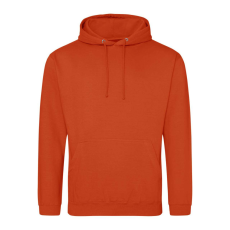 Just Hoods Uniszex laza szabású kapucnis pulóver AWJH001, Sunset Orange-S
