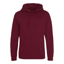 Just Hoods Uniszex laza szabású kapucnis pulóver, zseb nélkül AWJH011, Burgundy-XS férfi pulóver, kardigán