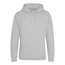 Just Hoods Uniszex laza szabású kapucnis pulóver, zseb nélkül AWJH011, Heather Grey-3XL férfi pulóver, kardigán