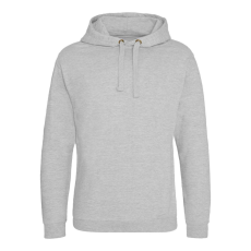 Just Hoods Uniszex laza szabású kapucnis pulóver, zseb nélkül AWJH011, Heather Grey-S