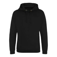 Just Hoods Uniszex laza szabású kapucnis pulóver, zseb nélkül AWJH011, Jet Black-3XL
