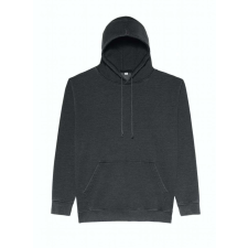Just Hoods Uniszex mosott hatású kapucnis pulóver AWJH090, Washed Jet Black-XS férfi pulóver, kardigán