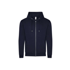 Just Hoods Uniszex organikus kapucnis cipzáras pulóver AWJH250, New French Navy-XS