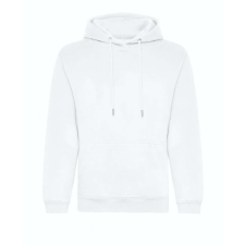 Just Hoods Uniszex organikus kapucnis pulóver AWJH201, Arctic White-2XL férfi pulóver, kardigán