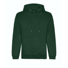 Just Hoods Uniszex organikus kapucnis pulóver AWJH201, Bottle Green-L