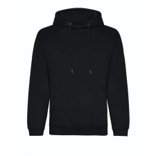 Just Hoods Uniszex organikus kapucnis pulóver AWJH201, Deep Black-L férfi pulóver, kardigán
