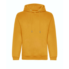 Just Hoods Uniszex organikus kapucnis pulóver AWJH201, Mustard-XL férfi pulóver, kardigán