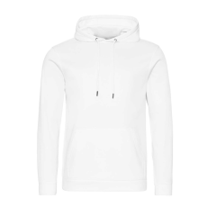 Just Hoods Uniszex poliészter sport kapucnis pulóver AWJH006, Arctic White-S