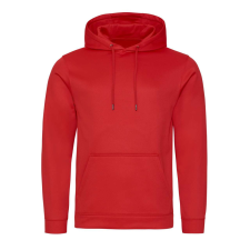 Just Hoods Uniszex poliészter sport kapucnis pulóver AWJH006, Fire Red-2XL férfi pulóver, kardigán