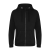 Just Hoods Uniszex vastag cipzáros kapucnis pulóver osztott kenguruzsebbel AWJH150, Jet Black-XS