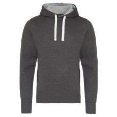 Just Hoods Uniszex vastag oldalzsebes bélelt kapucnis pulóver AWJH100, Charcoal-S