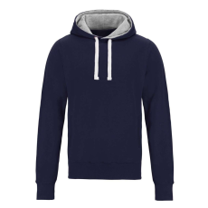Just Hoods Uniszex vastag oldalzsebes bélelt kapucnis pulóver AWJH100, Oxford Navy-S
