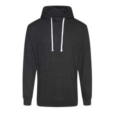 Just Hoods Uniszex vékony könnyű kapucnis pulóver AWJH008, Black Heather-M férfi pulóver, kardigán