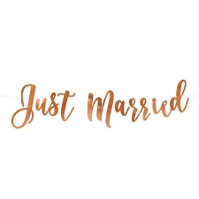  Just Married füzér rose gold felirat party kellék