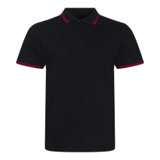 Just Polos JP003 rövid ujjú sztreccs galléros férfi póló Just Polos, Black/Red-2XL