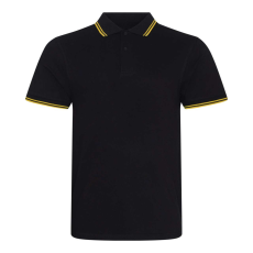 Just Polos JP003 rövid ujjú sztreccs galléros férfi póló Just Polos, Black/Yellow-S