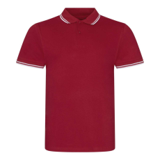 Just Polos JP003 rövid ujjú sztreccs galléros férfi póló Just Polos, Red/White-S