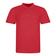 Just Polos JP100 mikropiké unisex galléros póló Just Polos, Fire Red-M
