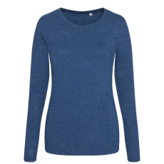 Just Ts JT002F tri-blend Női hosszú ujjú póló Just Ts, Heather Navy-S