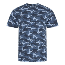 Just Ts JT034 terepmintás unisex rövid ujjú póló Just Ts, Blue Camo-M férfi póló