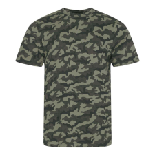 Just Ts JT034 terepmintás unisex rövid ujjú póló Just Ts, Green Camo-L férfi póló