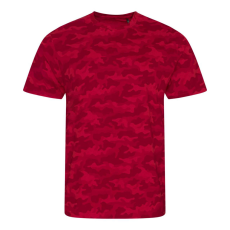 Just Ts JT034 terepmintás unisex rövid ujjú póló Just Ts, Red Camo-S