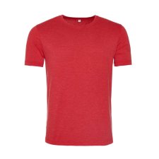 Just Ts JT099 mosott hatású unisex rövid ujjú póló Just Ts, Washed Fire Red-2XL férfi póló