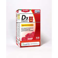 JutaVit D3-vitamin Gumivitamin málna ízű 60 db vitamin és táplálékkiegészítő