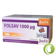 JutaVit Jutavit Folsav Tabletta 100 db vitamin és táplálékkiegészítő