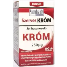 JutaVit Szerves króm tabletta 100 db 250 mg vitamin és táplálékkiegészítő