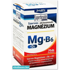  JutaVit Szerves MAGNÉZIUM+B6+D3 - 70 db filmtabletta vitamin és táplálékkiegészítő