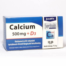 JUVAPHARMA KFT. JutaVit Calcium 500 mg + D3 tabletta 50x vitamin és táplálékkiegészítő