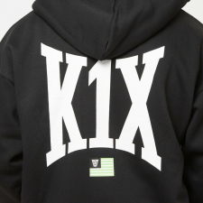  K1x flag zip pulóver férfi fekete l férfi pulóver, kardigán