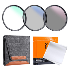 K&F Concept Professzionális szűrő szett + szűrőtartó tok (UV+CPL+ND4) (55mm) objektív szűrő
