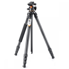 K-F CONCEPT A254C4+BH-35L karbon állvány + monopod fekete-narancs fotó állvány