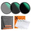  K&F Concept Professzionális ND szűrő szett 67mm (ND8+ND64+ND1000) + szűrőtartó tok + 3db törlőke