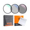 K&F Concept Professzionális szűrő szett + szűrőtartó tok (UV+CPL+ND4) 43mm