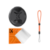 K&F objektívvédő sapka zsinórral + törlőkendő, 72mm