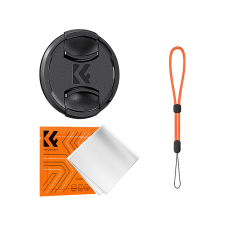 K&F objektívvédő sapka zsinórral + törlőkendő, 82mm lencsevédő sapka