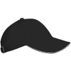 K-UP 6 paneles gyerek baseball sapka, KP042, fém csatos, Dark Grey/Light Grey