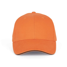 K-UP Baseball sapka, KP011, 6 paneles, Orange Zest/Dark Grey férfi sapka