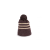 K-UP Csíkos kötött sapka, KP556, Dark Rosewood Heather/Light Sand Heather