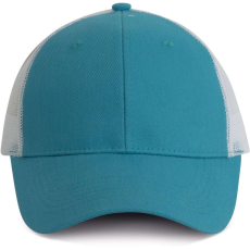 K-UP hálós baseball sapka hat paneles, poliészter KP158, Surf Blue/White
