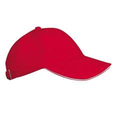 K-UP KP042 gyerek baseball sapka hat paneles fém csatos K-UP, Red/White-U
