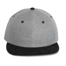 K-UP KP166 hip-hop stílusú snapback 6 paneles baseball sapka K-UP, Light Grey Heather/Black-U