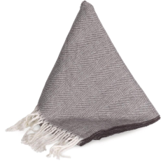 K-UP KP434 hosszú szövött rojtos sál K-UP, Dark Grey/Natural-U
