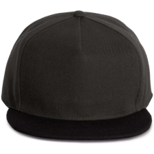 K-UP magas profilú 5 paneles baseball sapka KP159, Dark Grey/Black férfi sapka