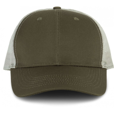 K-UP Uniszex sapka K-UP KP110 Oekotex Certified Trucker Cap -Egy méret, Khaki/Light Grey