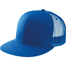 K-UP Uniszex sapka K-UP KP113 Trucker Flat peak Cap - 6 panels -Egy méret, Royal Blue