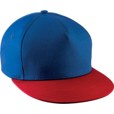 K-UP Uniszex sapka K-UP KP139 Snapback Cap - 5 panels -Egy méret, Royal Blue/Red női sapka